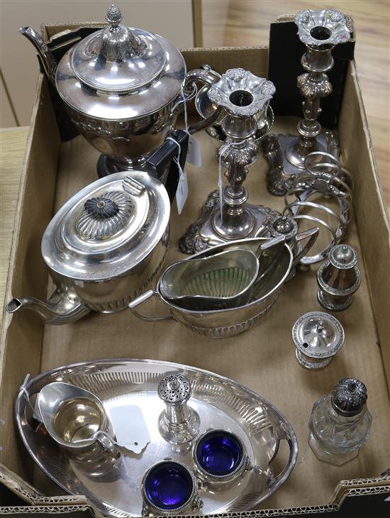 A quantity of silver and plated items